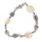 Earth's Jewels Semi-Precious White Howlite & Crystal Quartz Natural Bracelet
